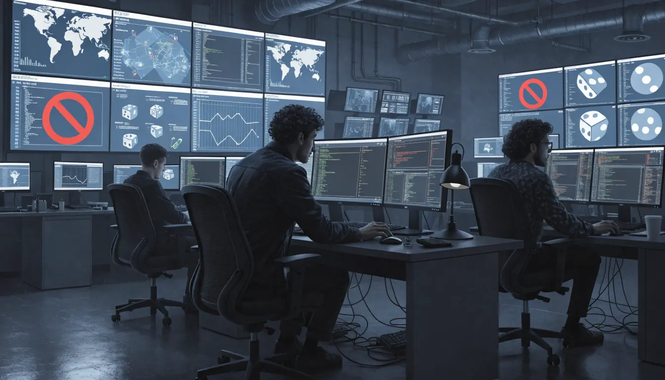 ISP control room monitoring blocked gambling sites